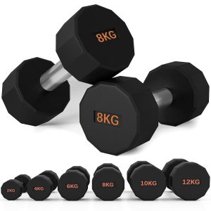 SPORTNOW Dumbbells Set, Hand Weights Pair with 12-Sided Shape and Non-Slip Grip for Men Women Home Gym Workout, 2 x 2kg/2 x 4kg/2 x 6kg/2 x 8kg/2 x 10kg/2 x 12kg